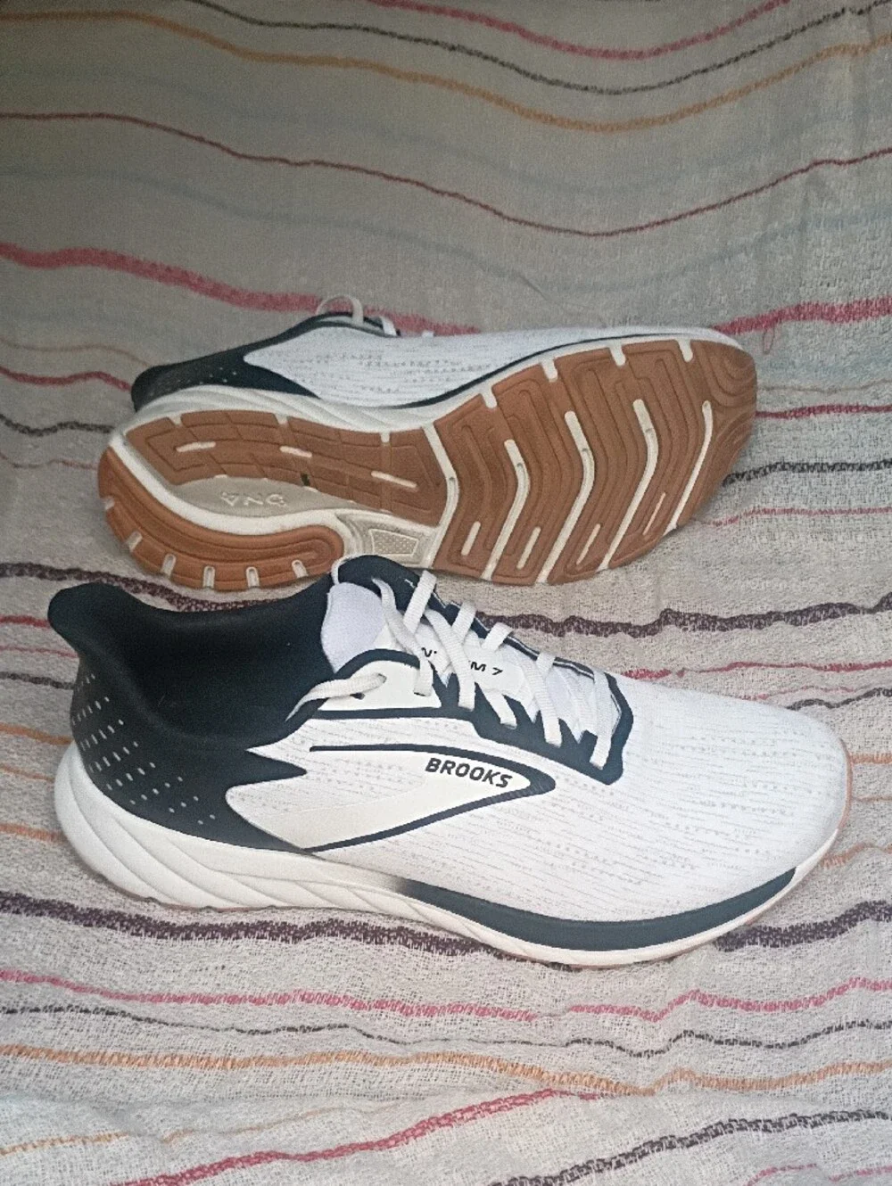 Brooks White and Black Men’s Athletic Running Shoes